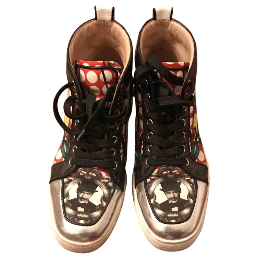Christian Louboutin Colorful High-Top Sneakers with Graphic Design size 38.. GUC
